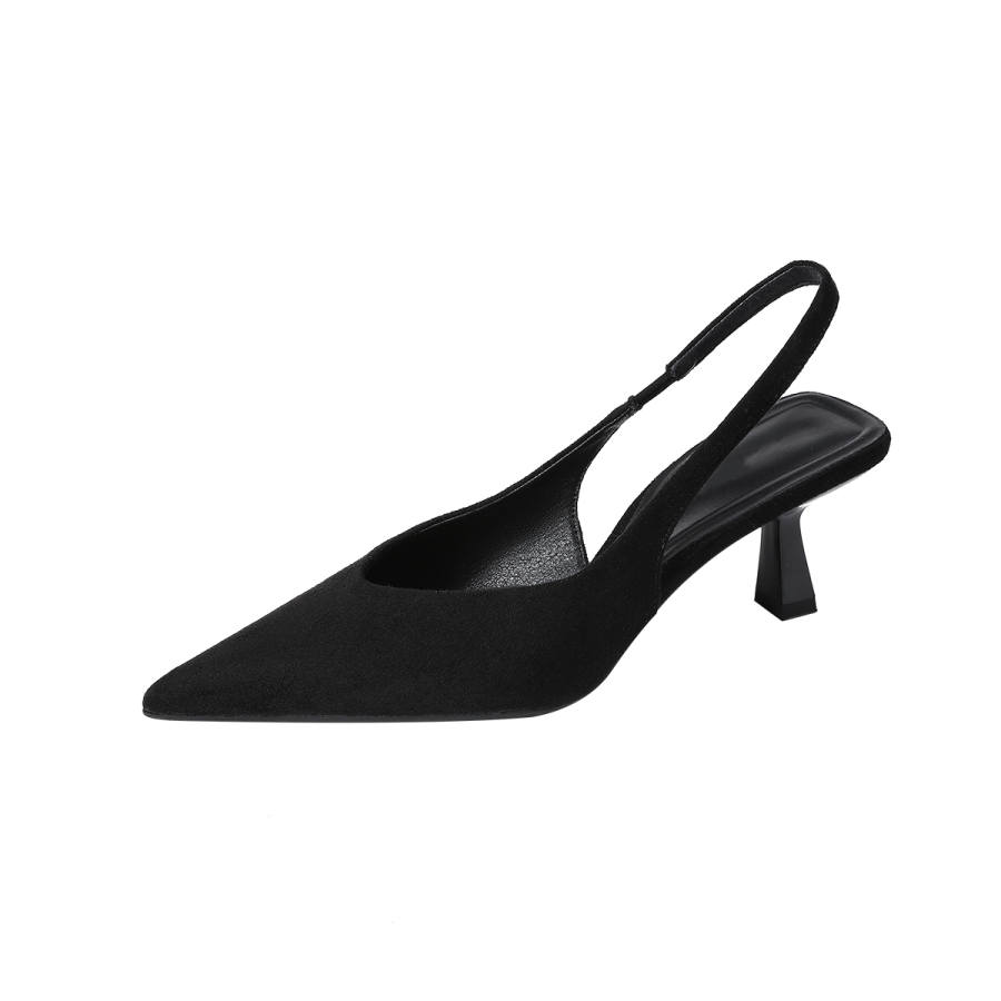 Beijiani Suede Slim Heel High Heels 6.5cm Women's