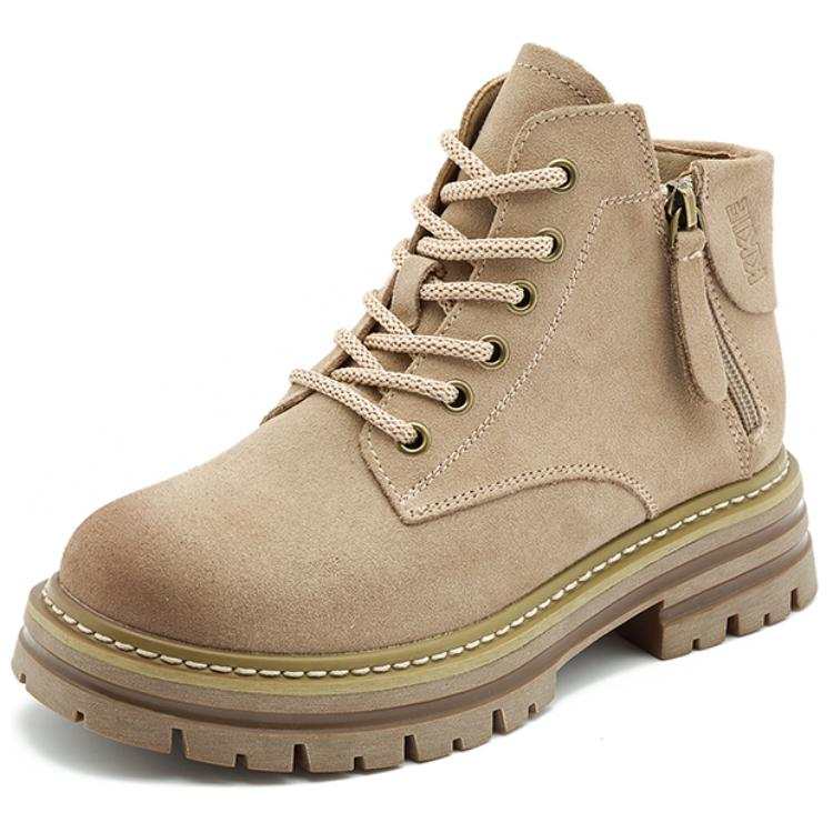 ACEMICKY ACEMICKY Cow Suede Short Combat Boots Women's