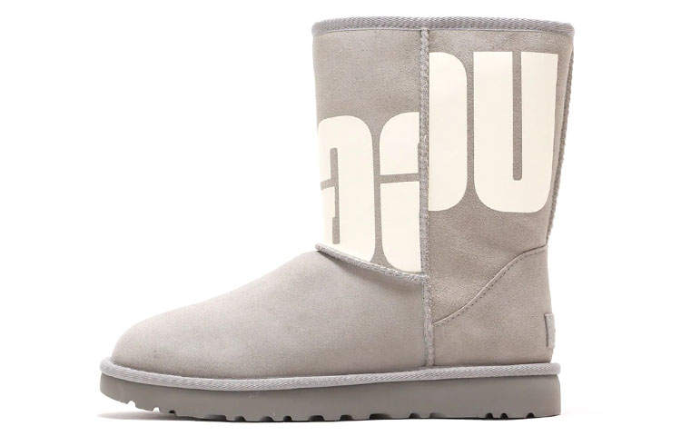 UGG CLASSIC SHORT 2 Chopd Cow Suede Thermal Abrasion Resistant Thermal Abrasion Resistant Short Snow Boots Women's Gray