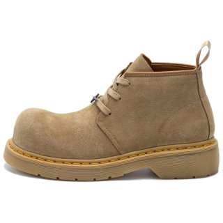 TBOF Combat Boots Cow Suede Short Yellow Boots Platform Men's Khaki