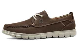 MELLEN Casual Leather Shoes Men's Low Top Brown/Blue/Yellow Brown