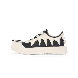 ANCIENT FOSSIL Low top Trendy Skateboard Shoes Unisex Black White