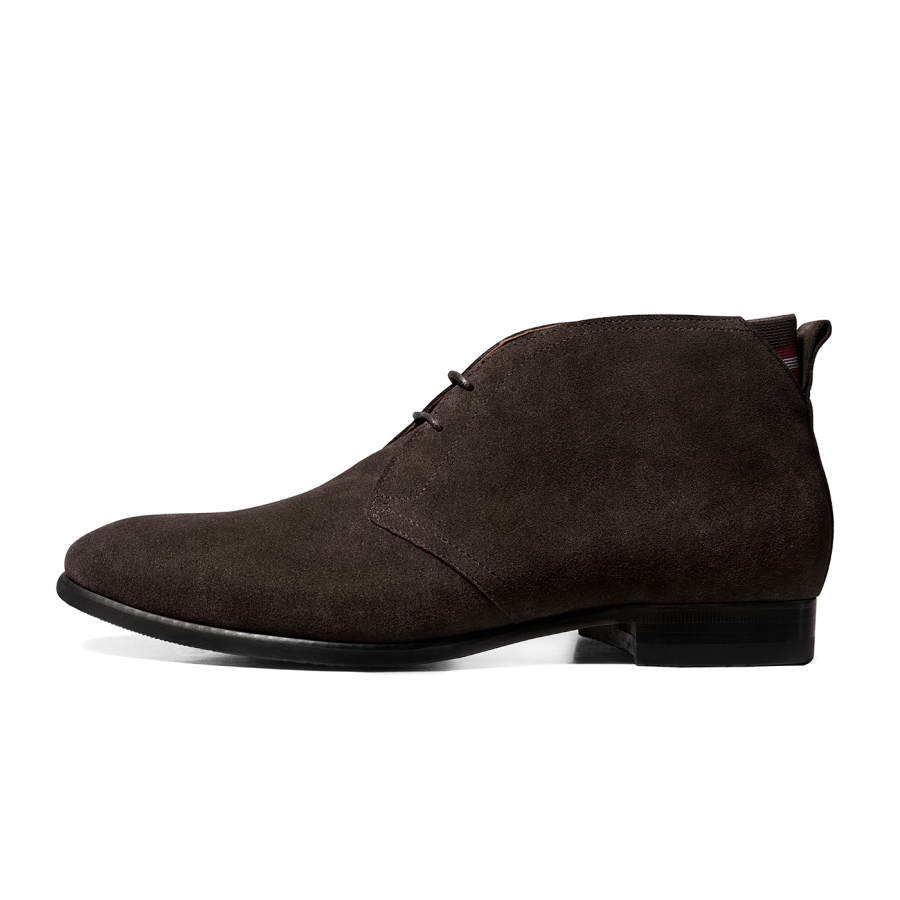 THOM WILLS Cow Suede Ankle Boots Men's Dark Coffee