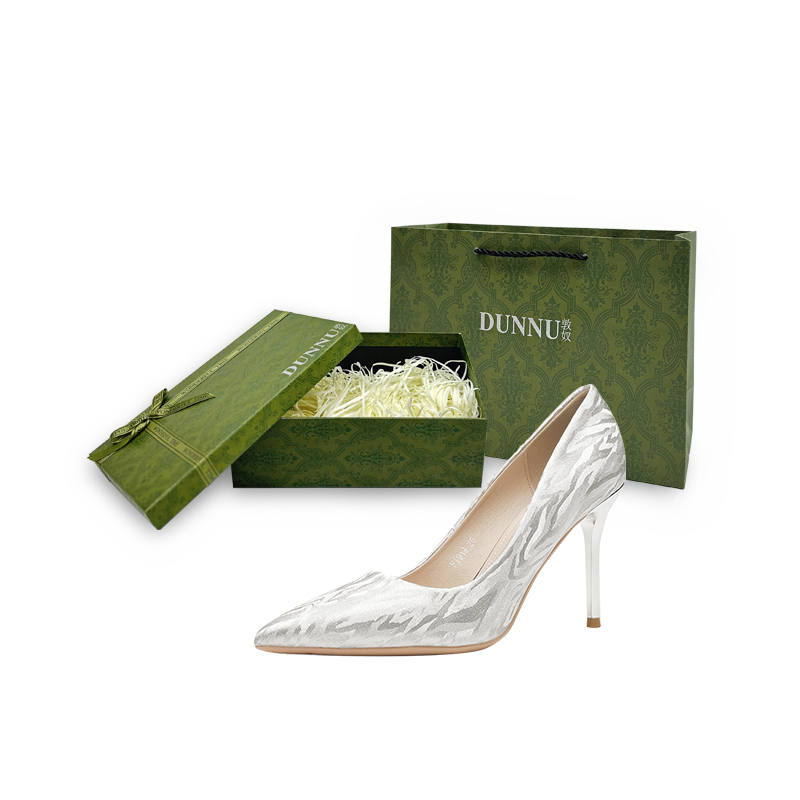 DUNNU Leather Slim Heel High Heels 9cm Women's