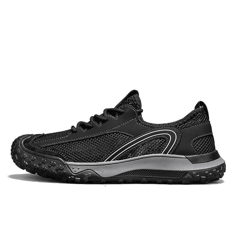 WENNAI Men's Casual Shoes Men's Low Top Black