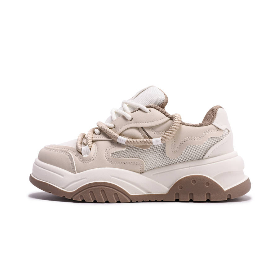 PAUL FRANK Abrasion Resistant Coverage Breathable Lightweight Slip Resistant Low top Casual Shoes Women's Beige