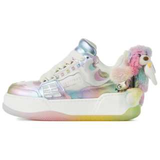13 DEMARZO Cow Leather Low top Skateboard Shoes Women's Multicolor