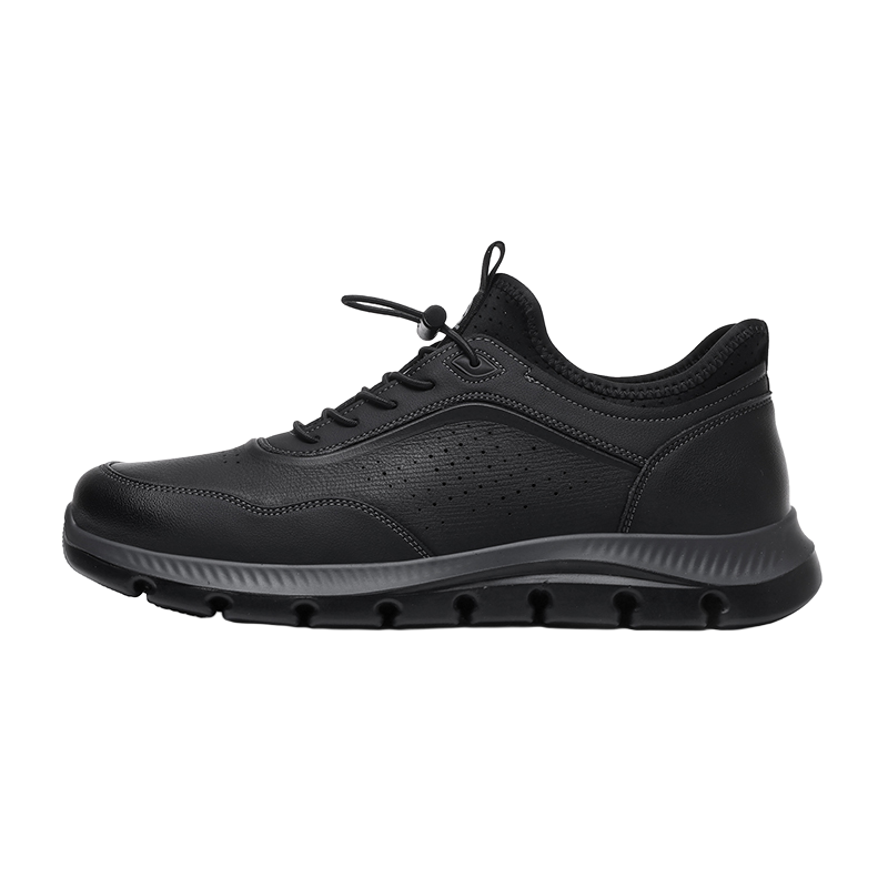 EDENBO Casual Shoes Men's Low Top Black