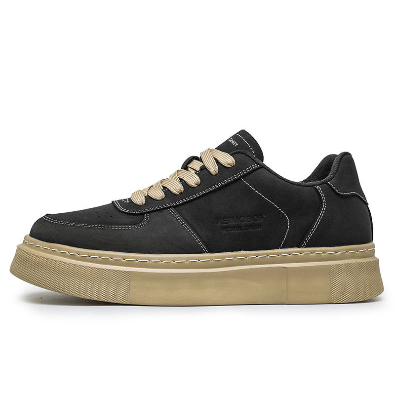 BANGNEY Microfiber Leather Abrasion Resistant Lightweight Wear resistant And Lightweight Low top Skateboard Shoes Men's