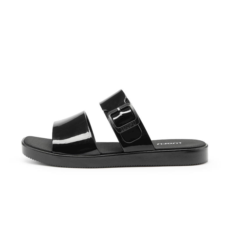 LUOFU Slide Slippers Women's Dark Khaki, Black, Cloud Frost, White Black Pepper