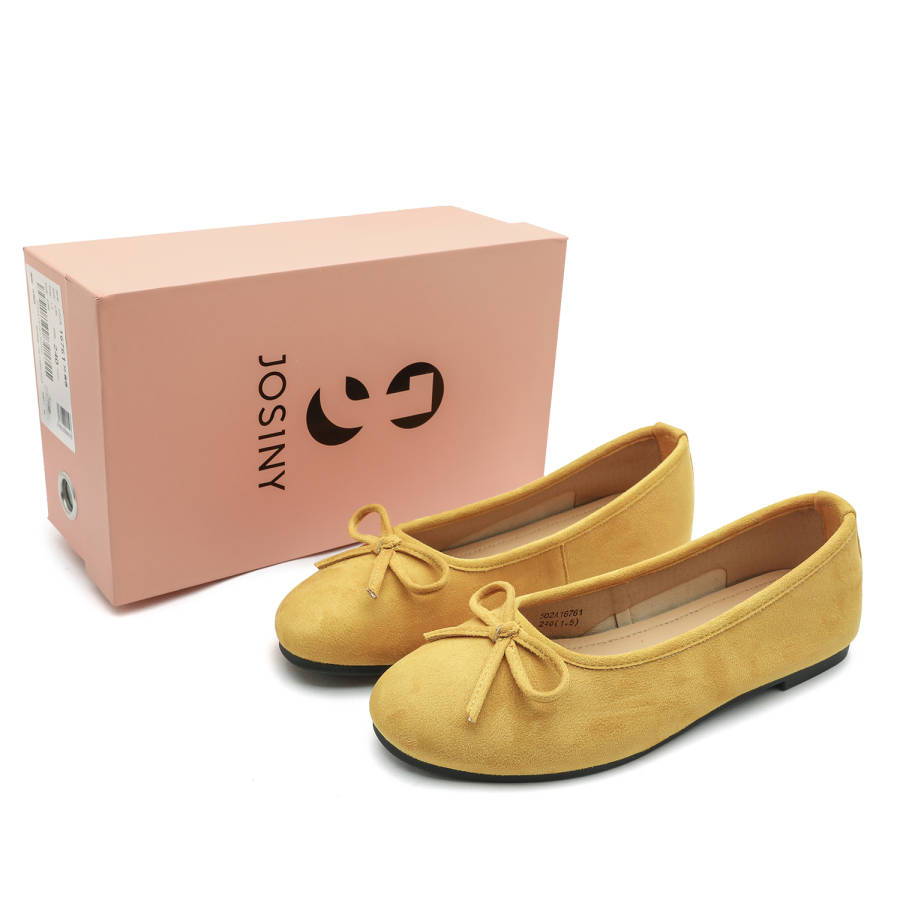 JOSINY Fabric Casual Shoes Women's Yellow