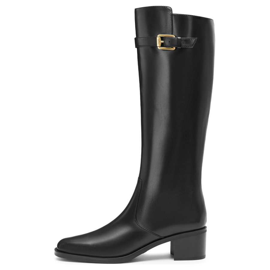 Staccato Count Cow Leather Knee high Boots 5CM Women's