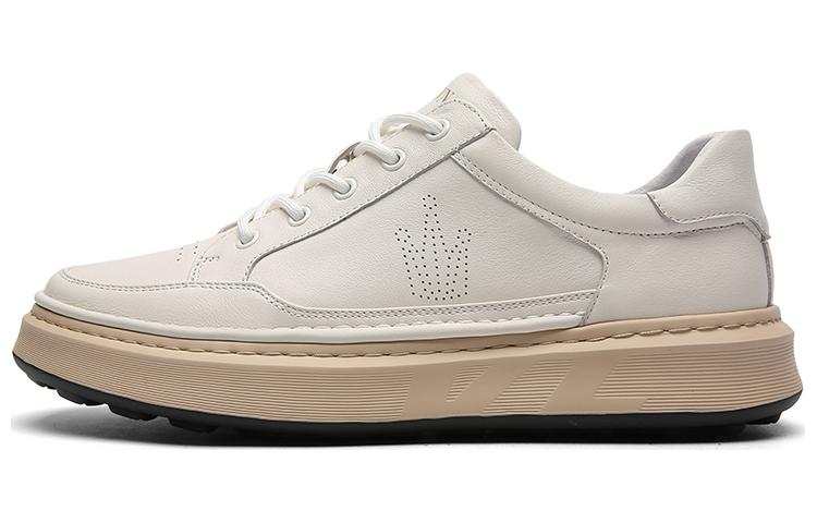 CROWN CROWN Cow Leather Skateboard Shoes Men's White