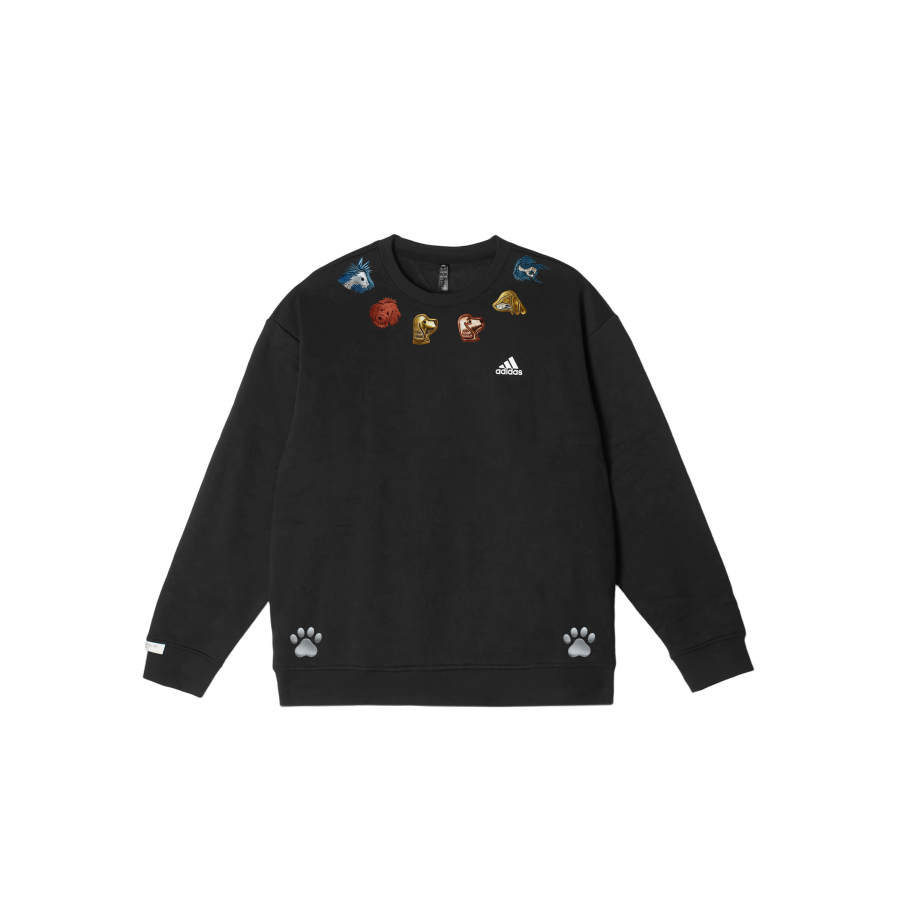 Adidas Adidas LABEL Sweatshirts Unisex Black Crew Neck Moderate