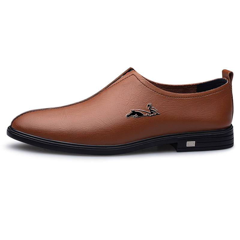 YINGLUNQISHI Top Grain Cow Leather Casual Shoes Men's