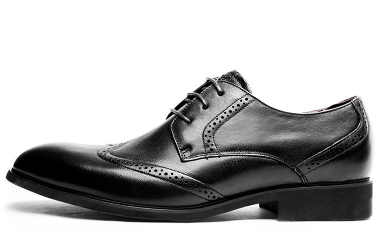 Desai Top Grain Cow Leather Dress Shoes Men's Black