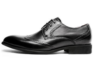 Desai Top Grain Cow Leather Dress Shoes Men's Black