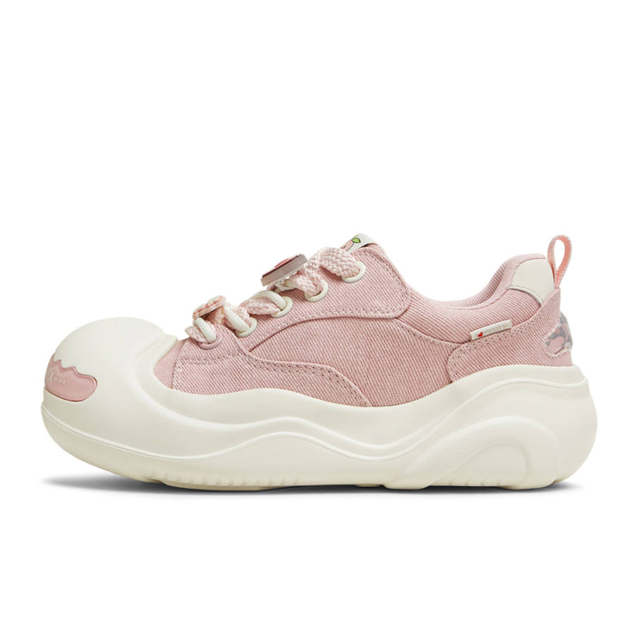 Teenmix Slip Resistant Cushioning, Abrasion Resistant, Height Increasing Low Top Skateboard Shoes Women's Pink
