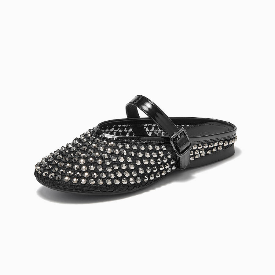 GEMEIQ Rhinestone Slip Resistant Slip Resistant Closed Toe Slippers Women's