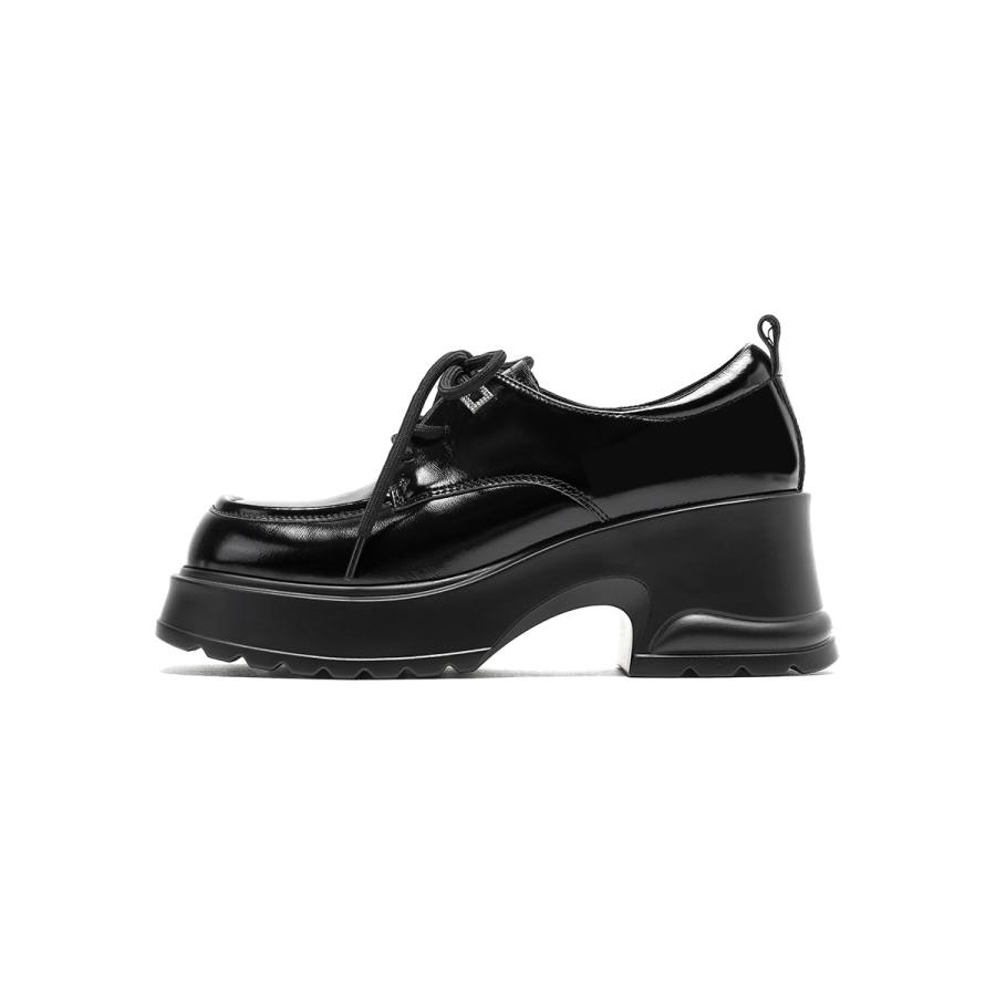 HARSON Top Grain Cow Leather Chunky Heel High Heels 6.5cm Women's
