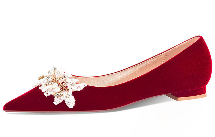 Lily Wei Casual Shoes Women's Burgundy