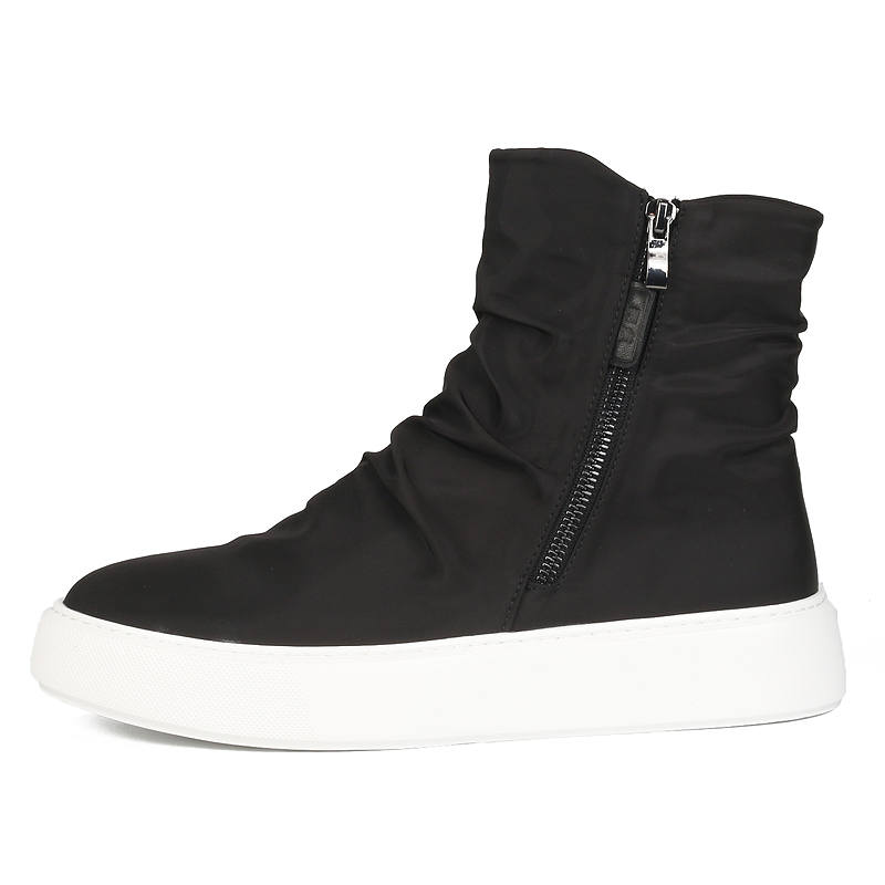 TAIDIAN Abrasion Resistant Breathable Abrasion Resistant Breathable High top Skateboard Shoes Men's Black