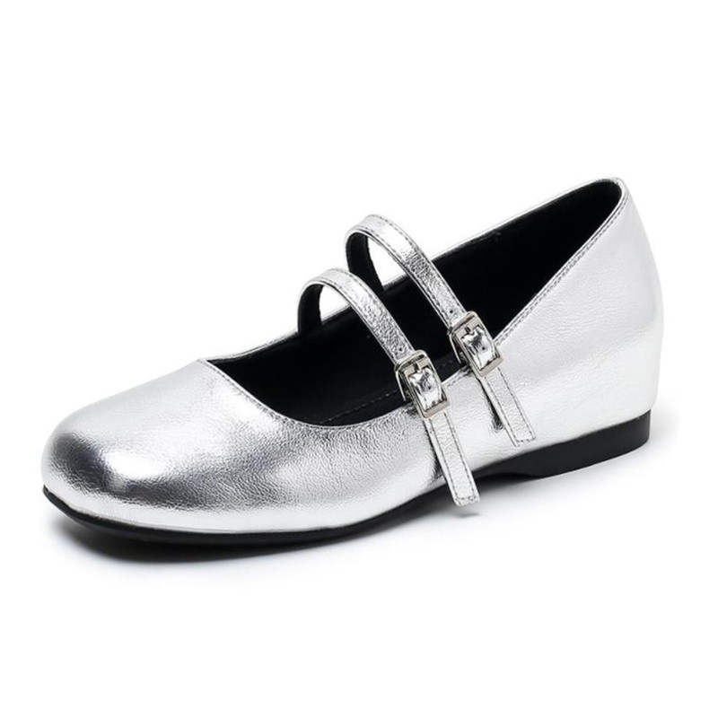 TATAYA Microfiber Leather Flat Mary Jane Shoes Women's