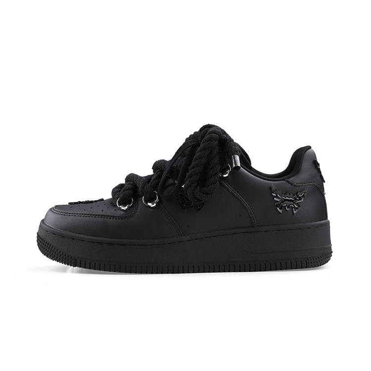HANQIAORIJI Le Collection Low top Skateboard Shoes Unisex Black