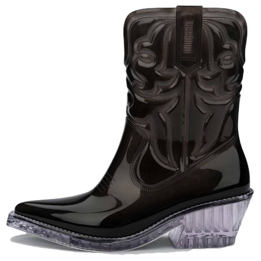 Melissa Rain Boots Women's Crystal Transparent/Black Transparent/Pink Transparent