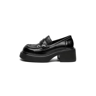 FIVE PLUS Synthetic Leather Loafers Women's Black