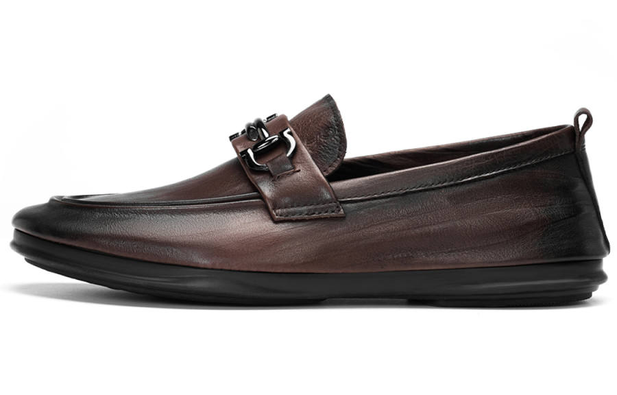 ROBERTA DI CAMERINO Cow Leather Casual Leather Shoes Men's Brown