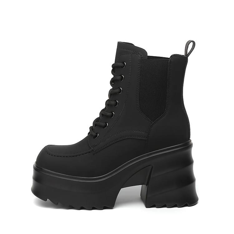 DAPHNE DAPHNE PU 12cm Combat Boots Women's