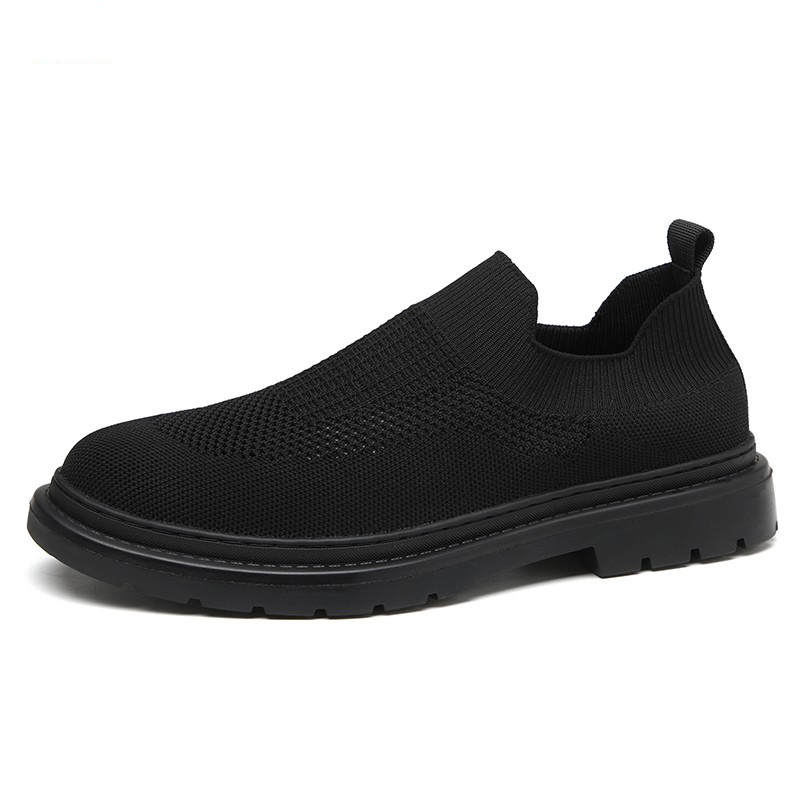SENJIALUO Mesh, Textile Casual Shoes Men's Black