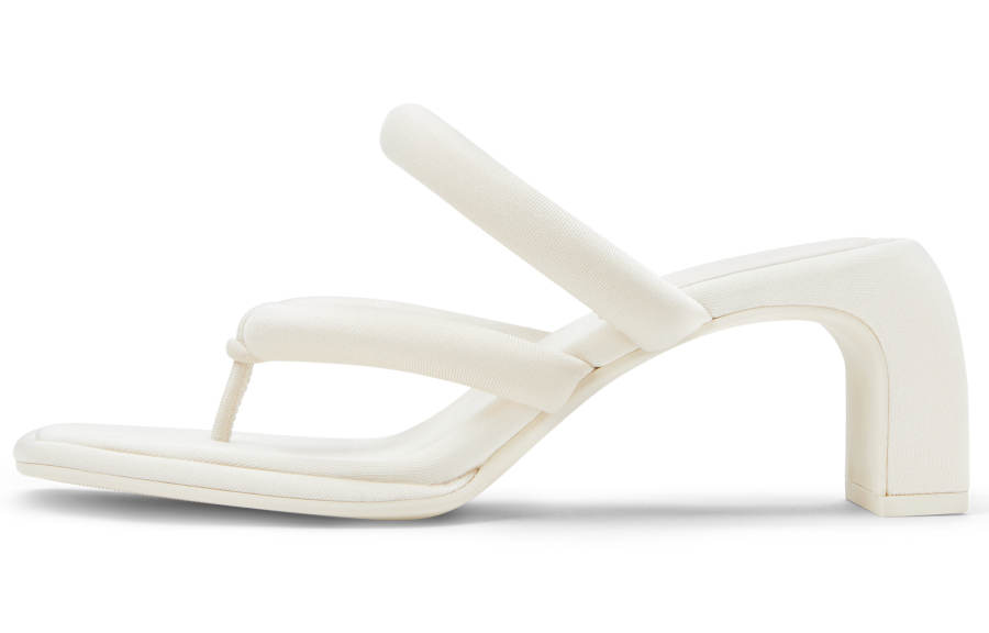 CHARLES&KEITH Flip Flops Women's Chalk White/Black Textured