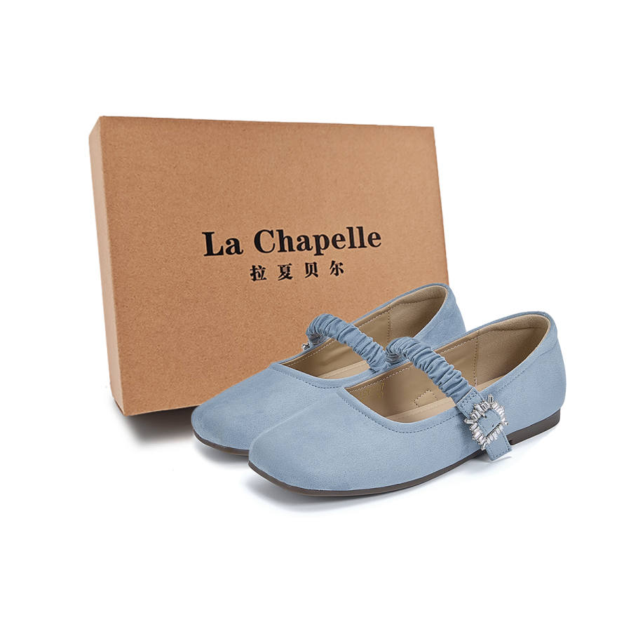 La Chapelle Flat Mary Jane Shoes Women's Light Blue