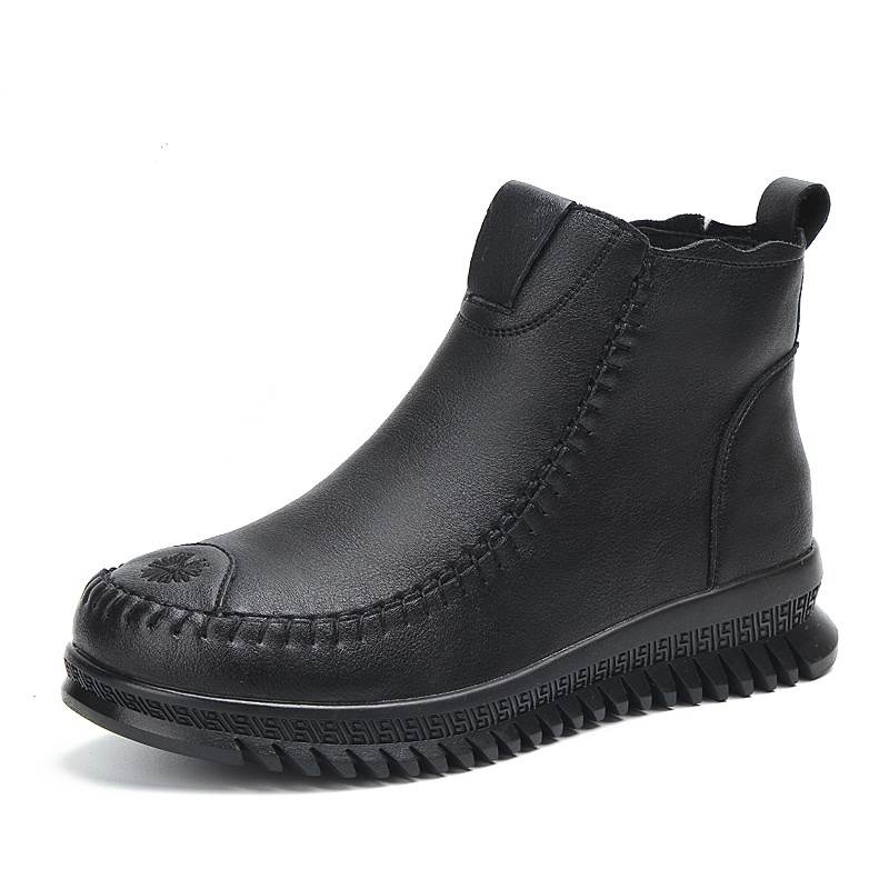 TAIHEYUAN Thermal Slip Resistant Comfortable, Fleece Lined Short Snow Boots Women's Black