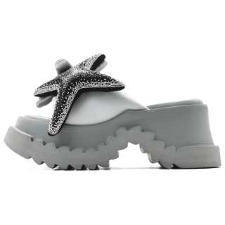 NUTTINESS Slip Resistant Cushioning Slip Resistant Cushioning Slide Slippers Women's Gray