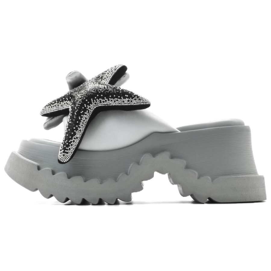 NUTTINESS Slip Resistant Cushioning Slip Resistant Cushioning Slide Slippers Women's Gray