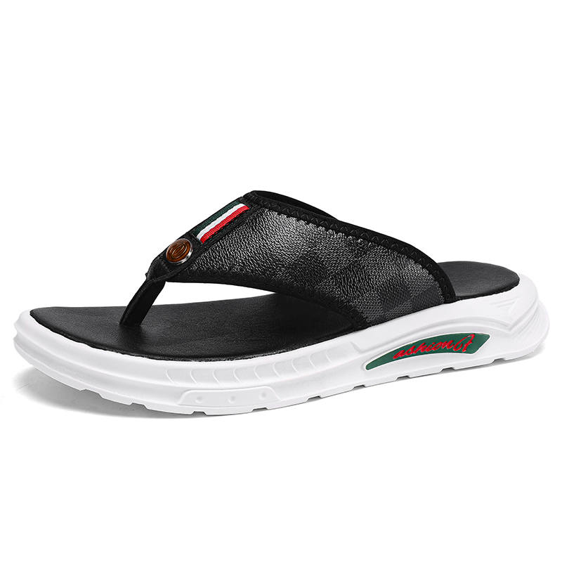 CAOZE CAOZE Rubber Sole Stitching Quick Dry Quick Dry Flip Flops Men's