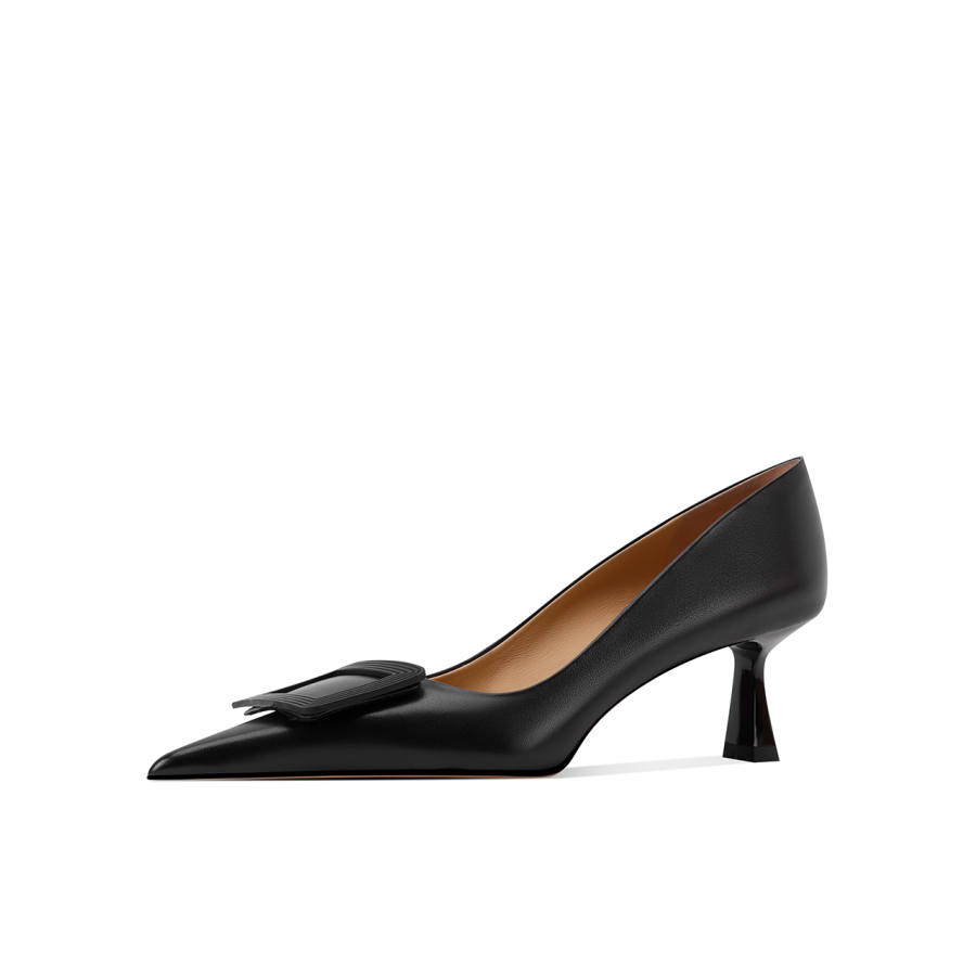 Shesrim Cow Leather High Heels Women's Black