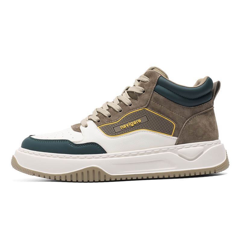 NAVIGARE Small Sailboat Platform Height Increasing Casual Shoes Men's Khaki