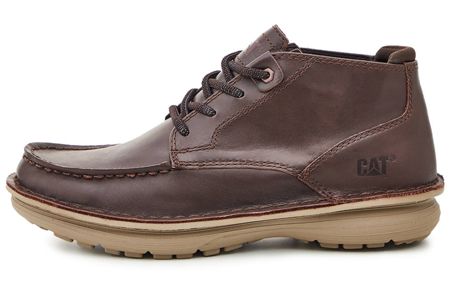 CAT CAT SONAR Collection Casual Comfortable Low Top Work Boots, Dark Umber