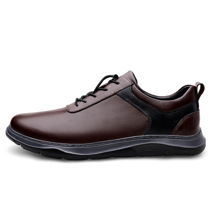 DAOTUSEN Casual Leather Shoes Men's Low Top