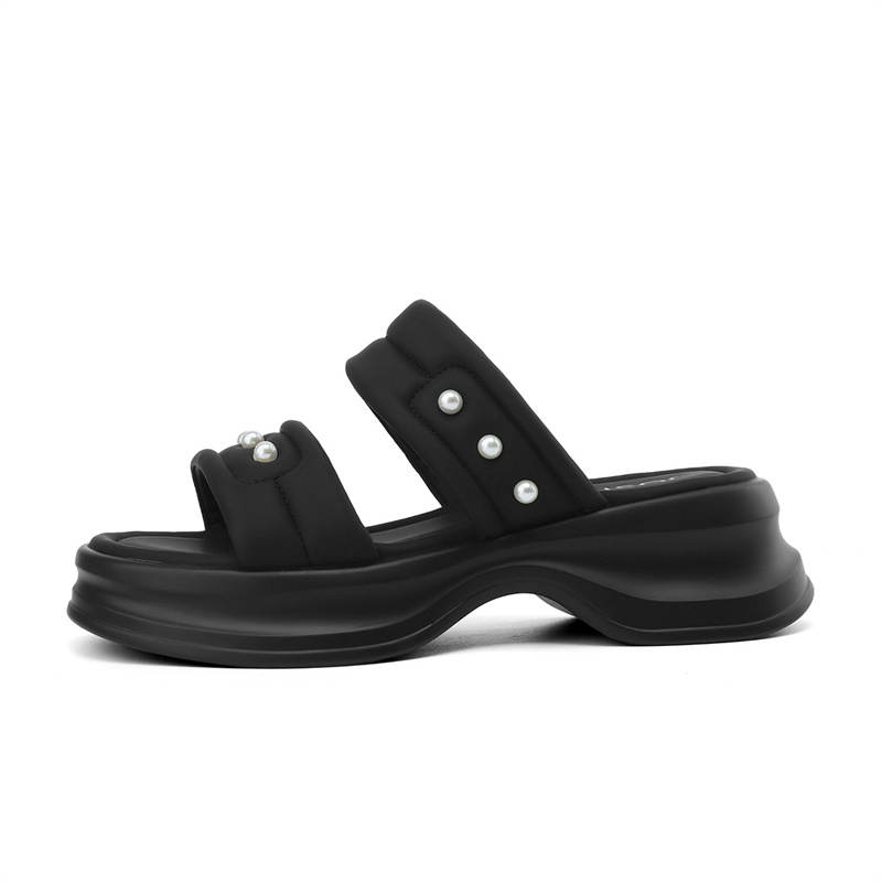 JOSINY Slide Slippers Women's Black/Beige