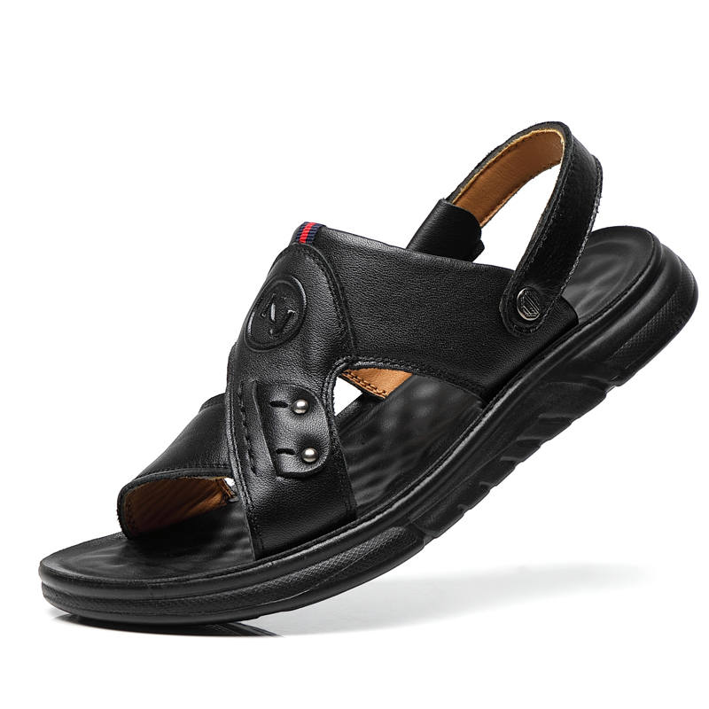 KJ KJ Beach Sandals Men's Black Brown