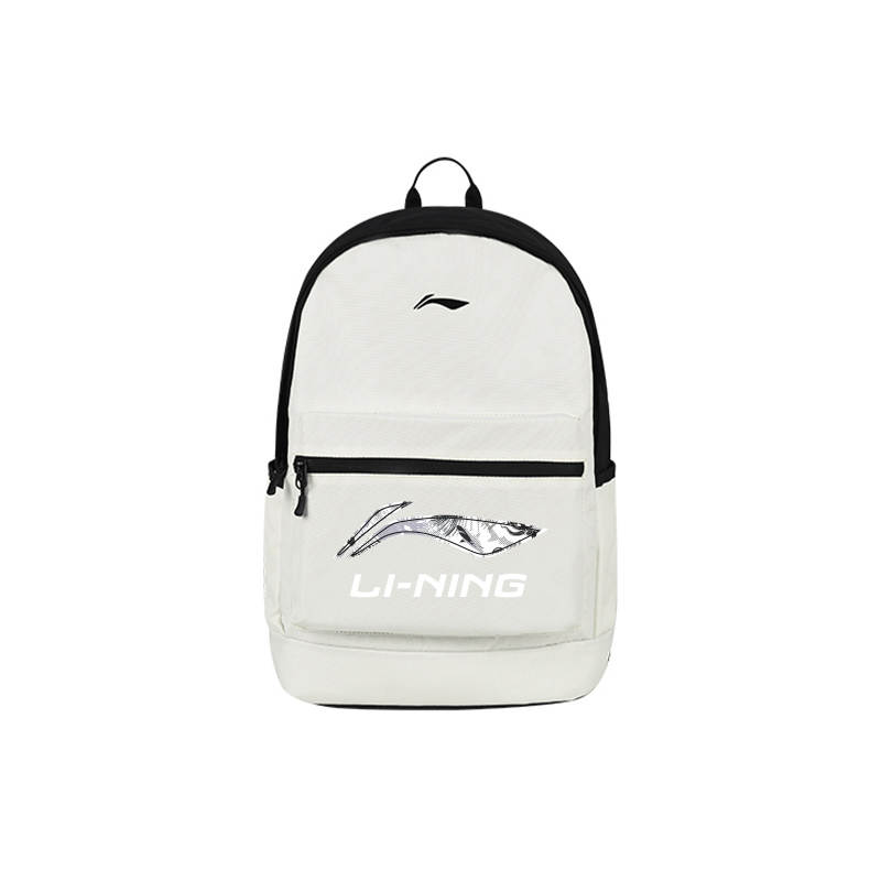 Li-Ning Li Ning Polyester Backpack Unisex Beige White & Black