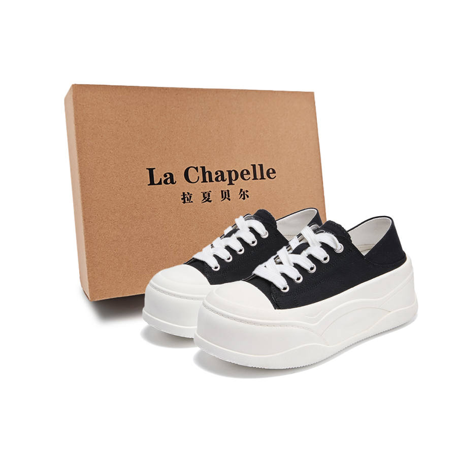 La Chapelle Panda Milk Cap Bao Open Ended Smile Shiro Shoes, Fashion Light Cool Wind, Trendy Avant Garde Canvas