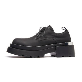 JIDONGRENKOU Cow Split Leather Casual Shoes Men's Black