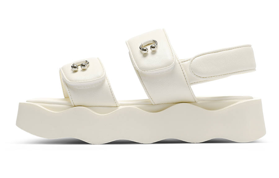 C°BANNER Leather Beach Sandals Women's Beige
