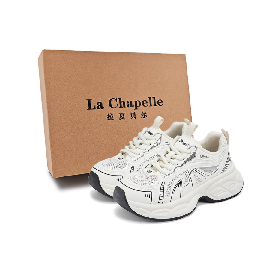 La Chapelle Cream Ice Cream Sweet Style Refreshing, Comfortable Fashion 5.3cm Platform White Chocolate Elevator Shoes